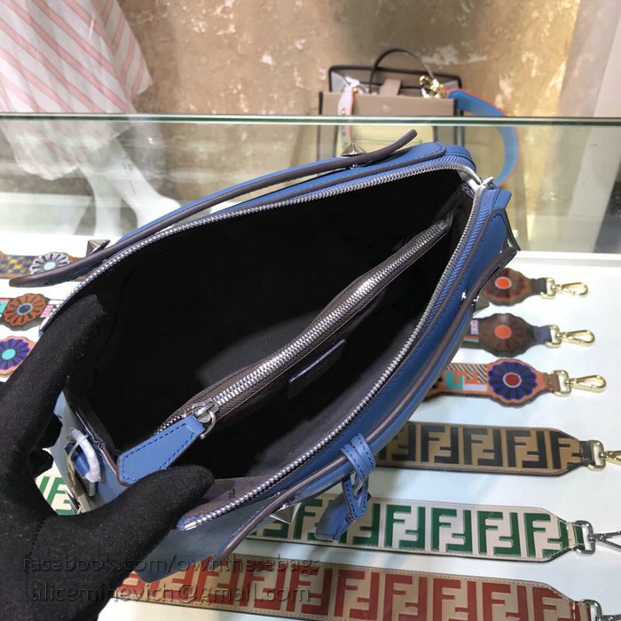 Fendi By The Way Regular Boston Bag Blue F81491