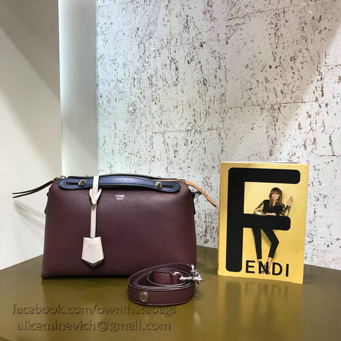 Fendi By The Way Regular Boston Bag Burgundy F81491