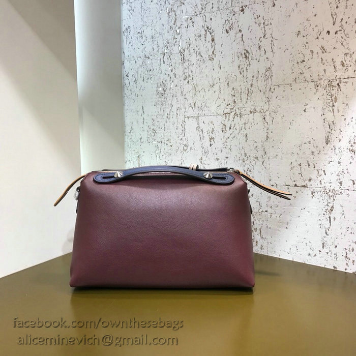 Fendi By The Way Regular Boston Bag Burgundy F81491