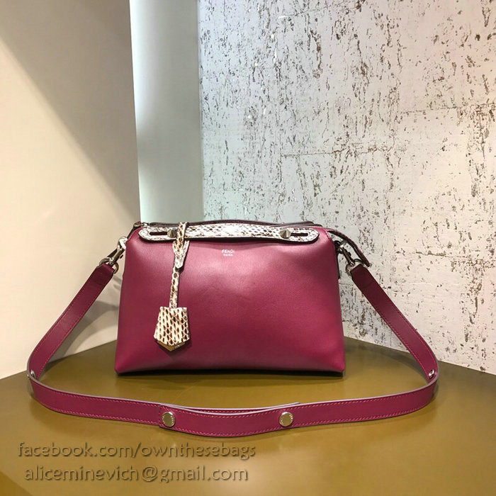 Fendi By The Way Regular Boston Bag Burgundy F871491