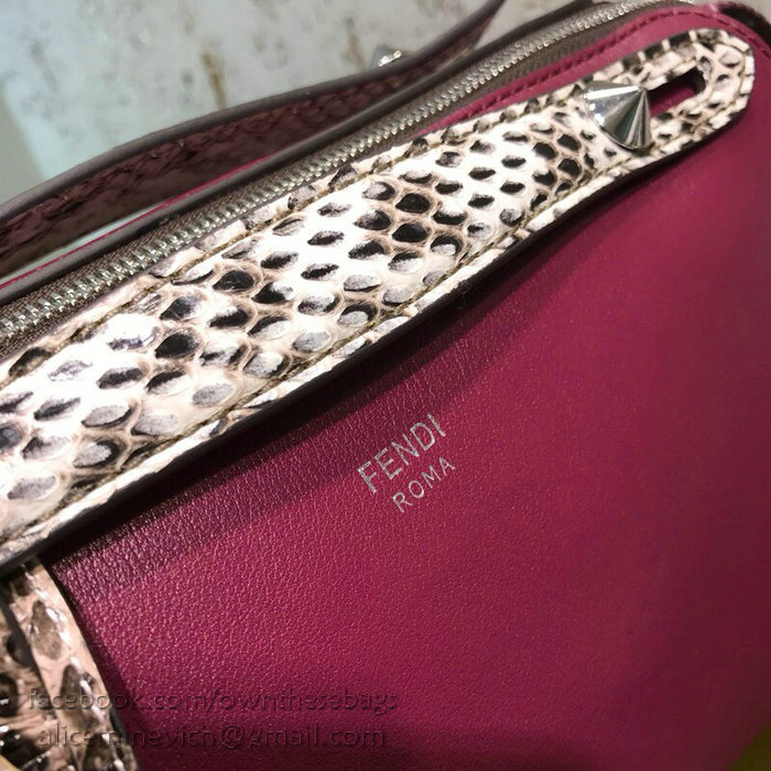 Fendi By The Way Regular Boston Bag Burgundy F871491