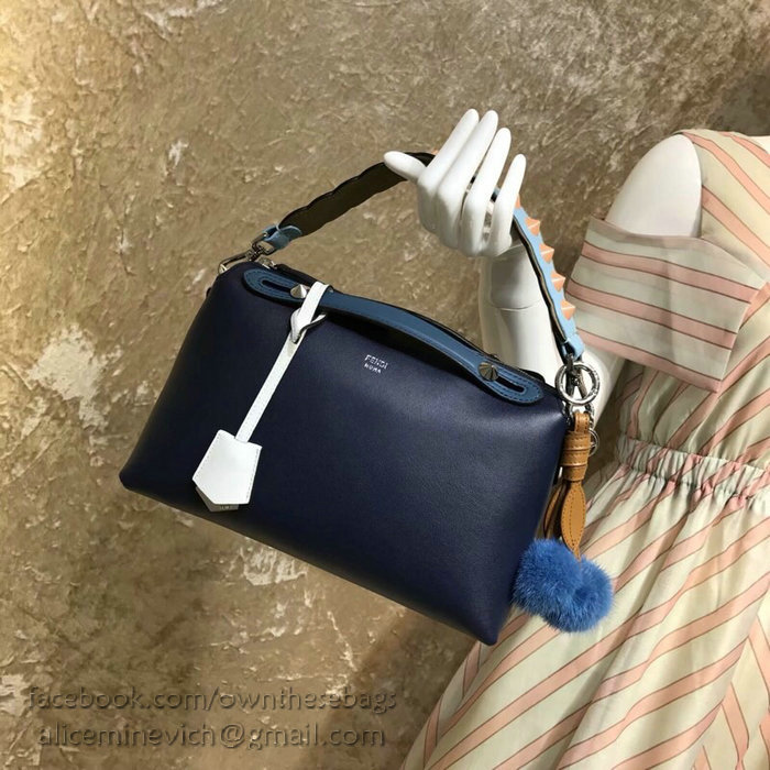 Fendi By The Way Regular Boston Bag Dark Blue F81491