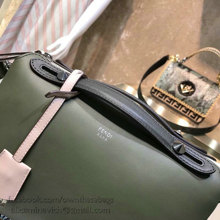 Fendi By The Way Regular Boston Bag Green and Black F81491