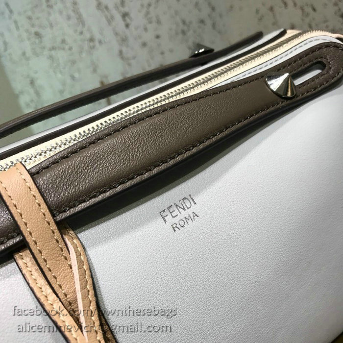 Fendi By The Way Regular Boston Bag Light Grey F81491