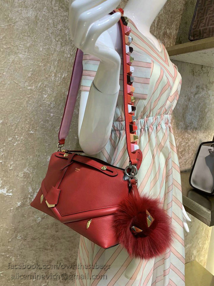 Fendi By The Way Regular Boston Bag Red F811491