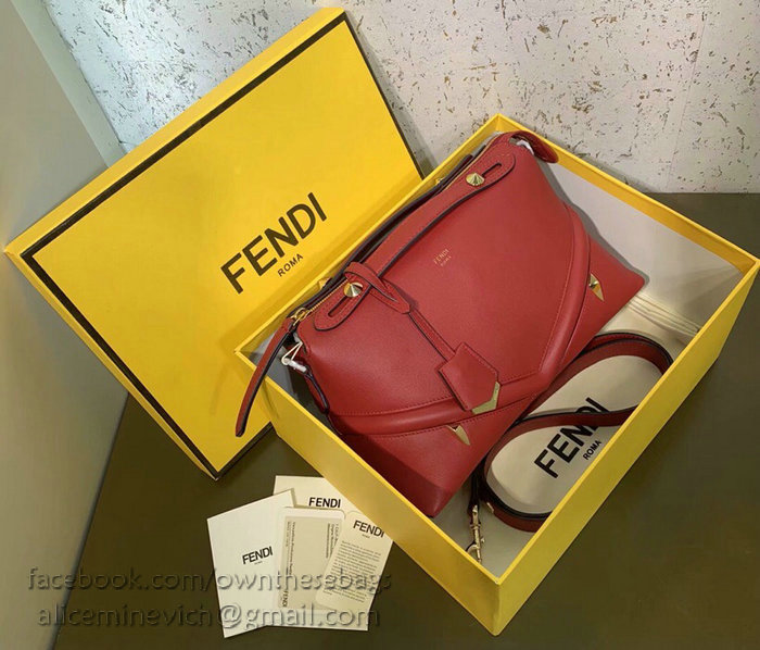 Fendi By The Way Regular Boston Bag Red F811491