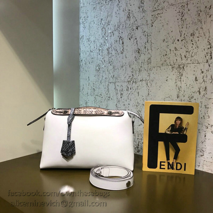 Fendi By The Way Regular Boston Bag White F871491