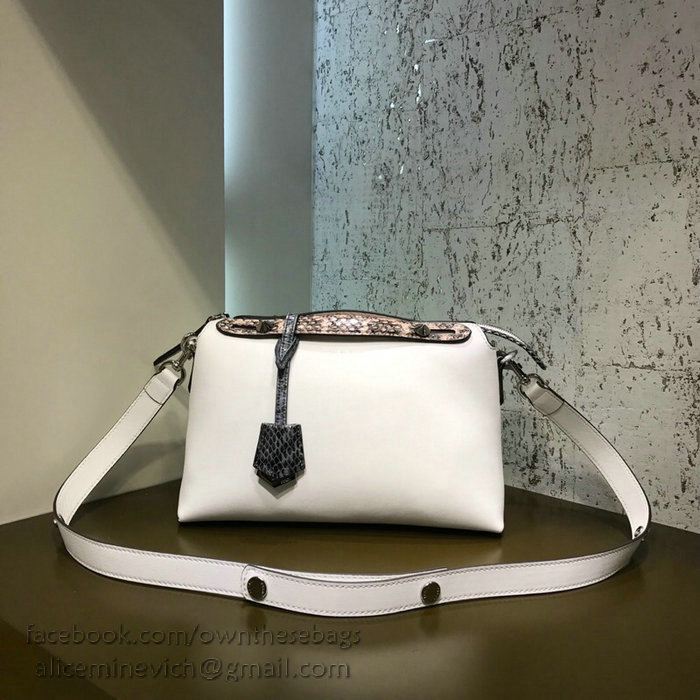 Fendi By The Way Regular Boston Bag White F871491