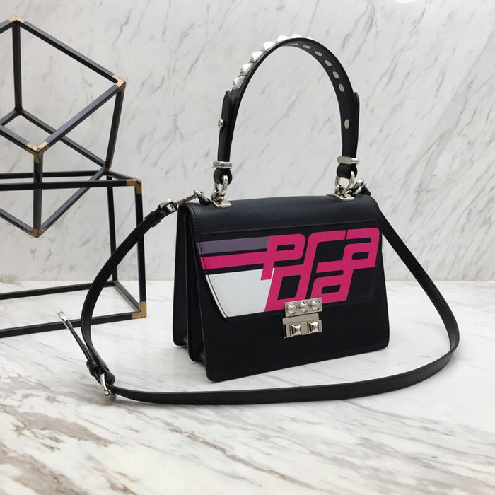 Prada Elektra Leather Bag Black 1BA203