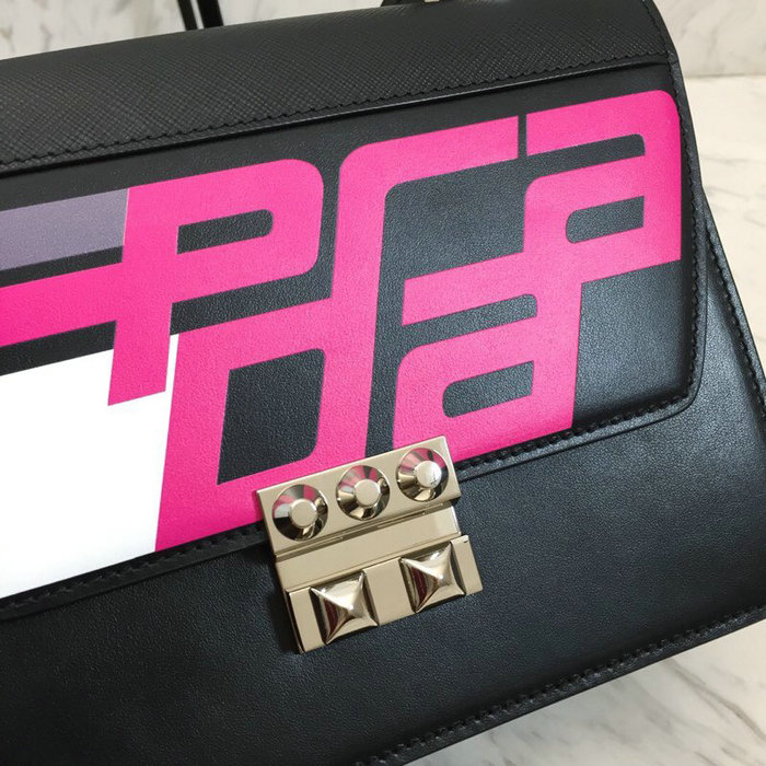 Prada Elektra Leather Bag Black 1BA203