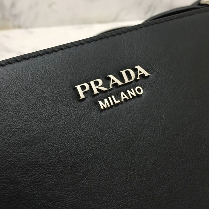 Prada Sidonie Leather Shoulder Bag Black 1BH111