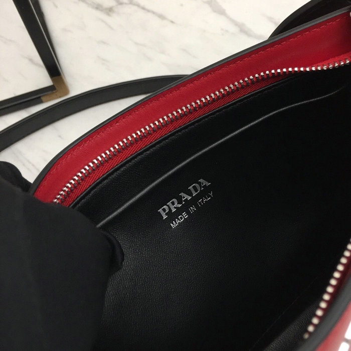 Prada Sidonie Leather Shoulder Bag Red 1BH111