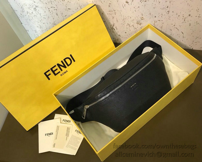 Fendi Calfskin Belt Bag Black F823581