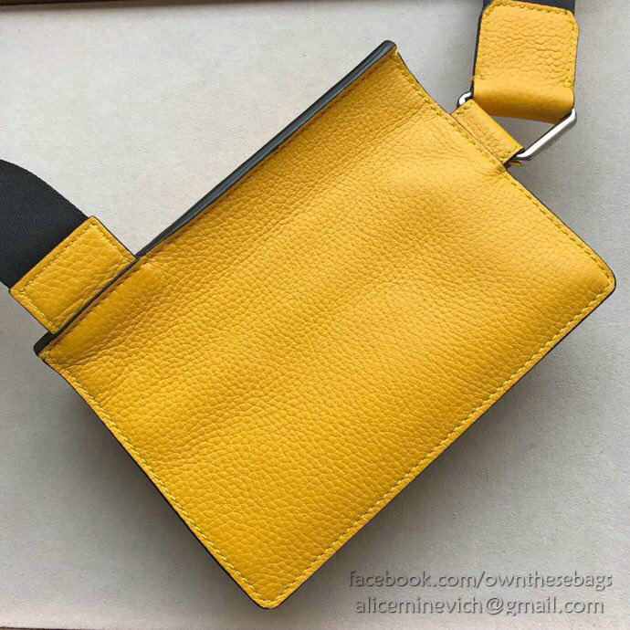 Fendi Calfskin Messenger Bag Yellow F86731