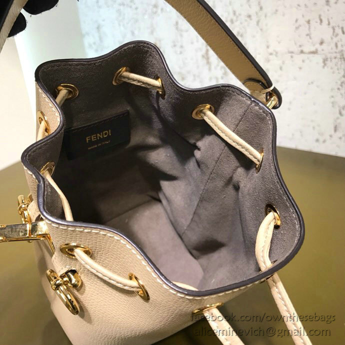 Fendi Small Mon Tresor Bucket Bag Beige F80101