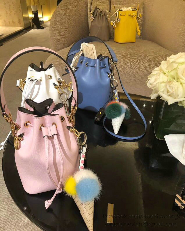 Fendi Small Mon Tresor Bucket Bag Blue F80101