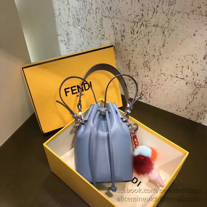 Fendi Small Mon Tresor Bucket Bag Blue F80101