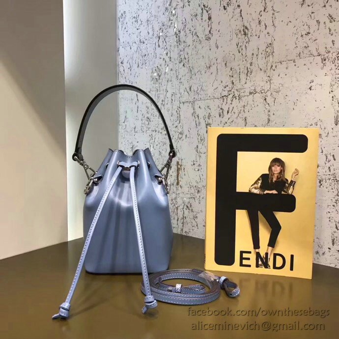 Fendi Small Mon Tresor Bucket Bag Blue F80101