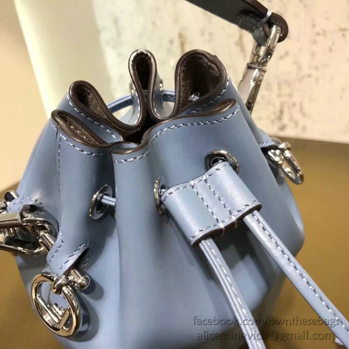 Fendi Small Mon Tresor Bucket Bag Blue F80101