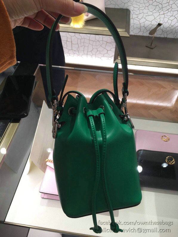 Fendi Small Mon Tresor Bucket Bag Green F80101