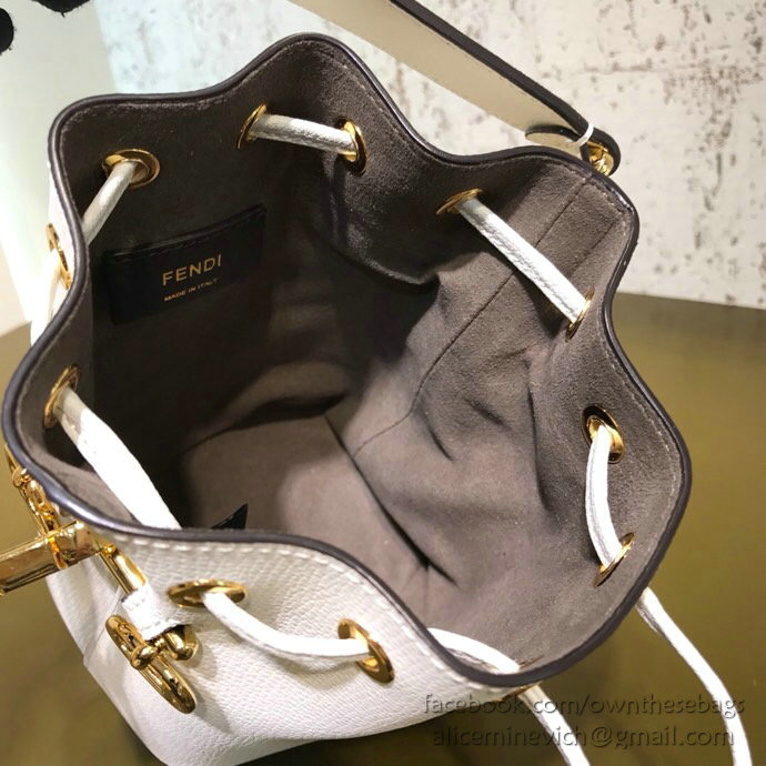 Fendi Small Mon Tresor Bucket Bag White F80101