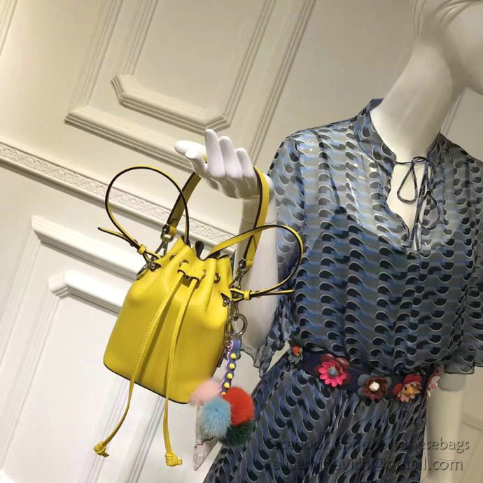 Fendi Small Mon Tresor Bucket Bag Yellow F80101