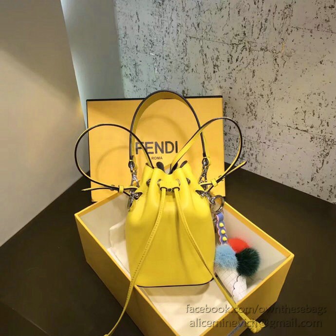 Fendi Small Mon Tresor Bucket Bag Yellow F80101