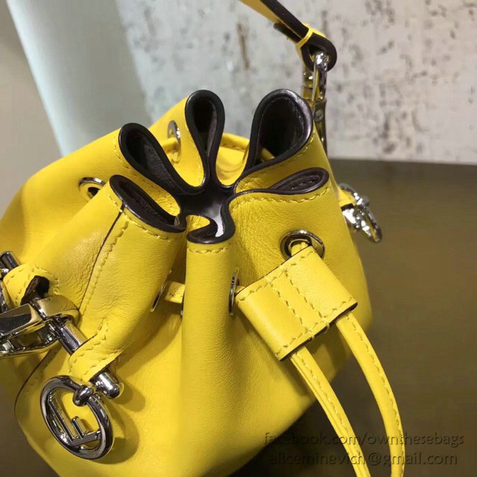 Fendi Small Mon Tresor Bucket Bag Yellow F80101