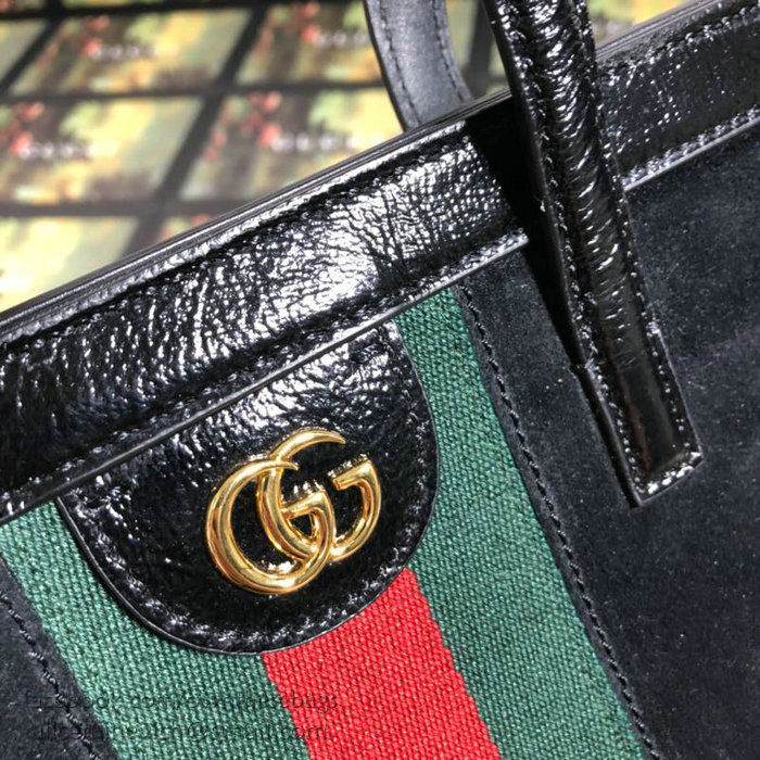 Gucci Ophidia Suede Tote Bag Black 524536