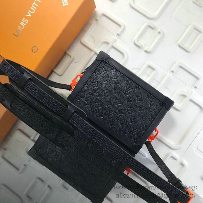 Louis Vuitton Calfskin Box Bag Noir M44427