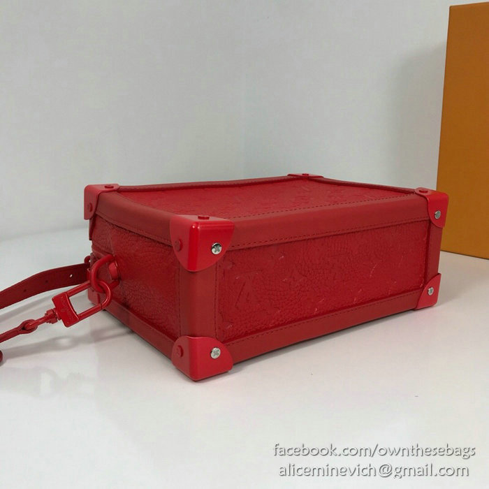 Louis Vuitton Calfskin Box Bag Red M44427