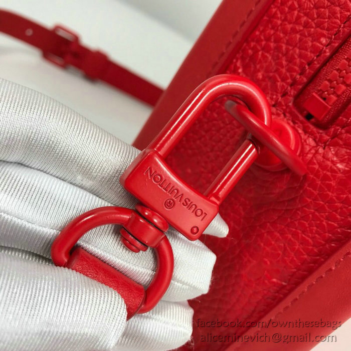 Louis Vuitton Calfskin Box Bag Red M44427