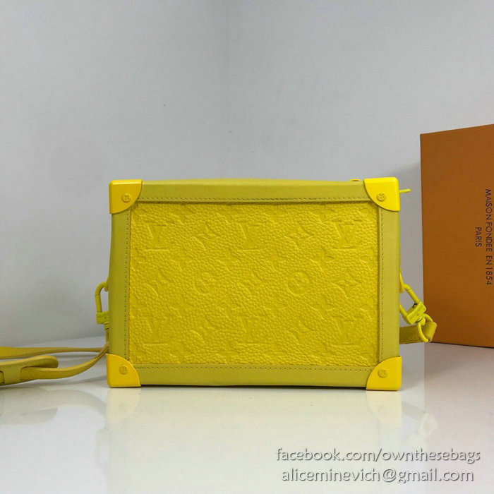 Louis Vuitton Calfskin Box Bag Yellow M44427