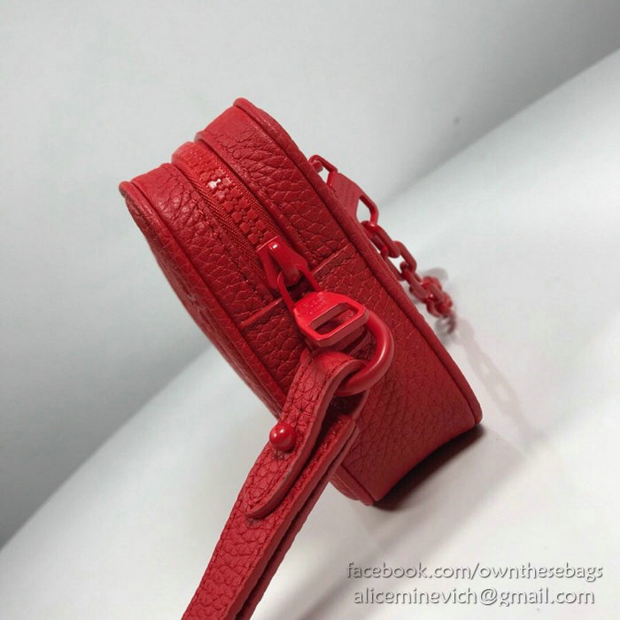 Louis Vuitton Calfskin Clutch Red M44458