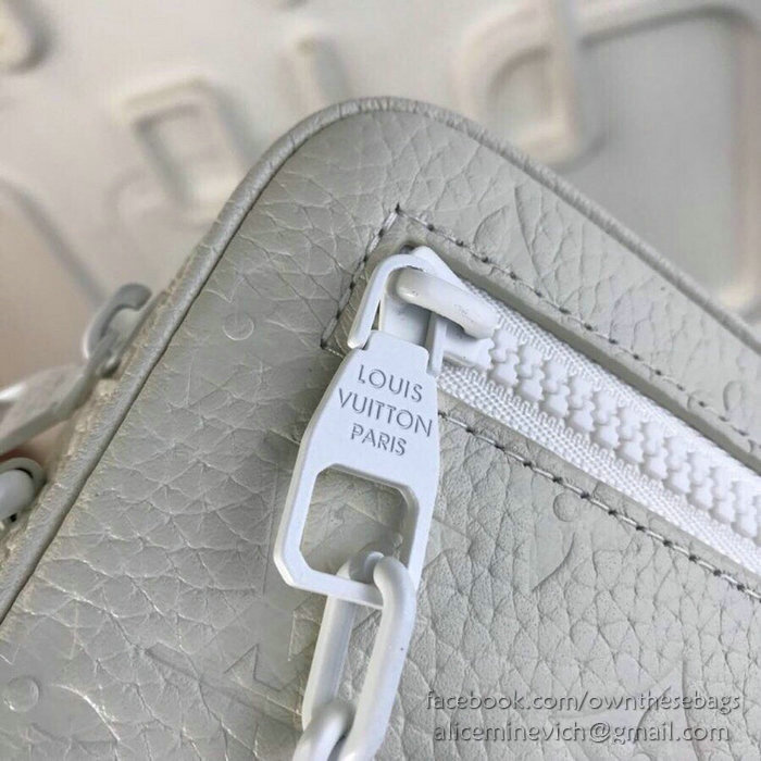 Louis Vuitton Calfskin Clutch White M44458