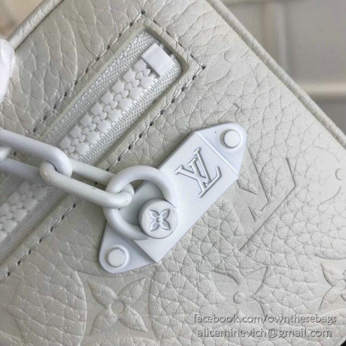 Louis Vuitton Calfskin Clutch White M44458