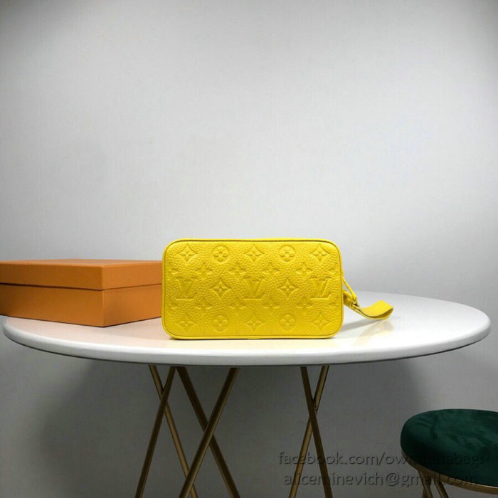 Louis Vuitton Calfskin Clutch Yellow M44458