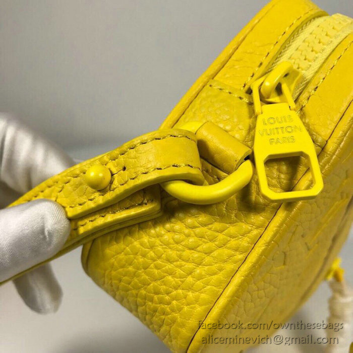 Louis Vuitton Calfskin Clutch Yellow M44458