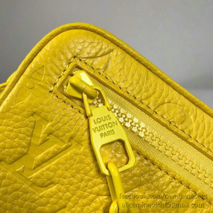 Louis Vuitton Calfskin Clutch Yellow M44458