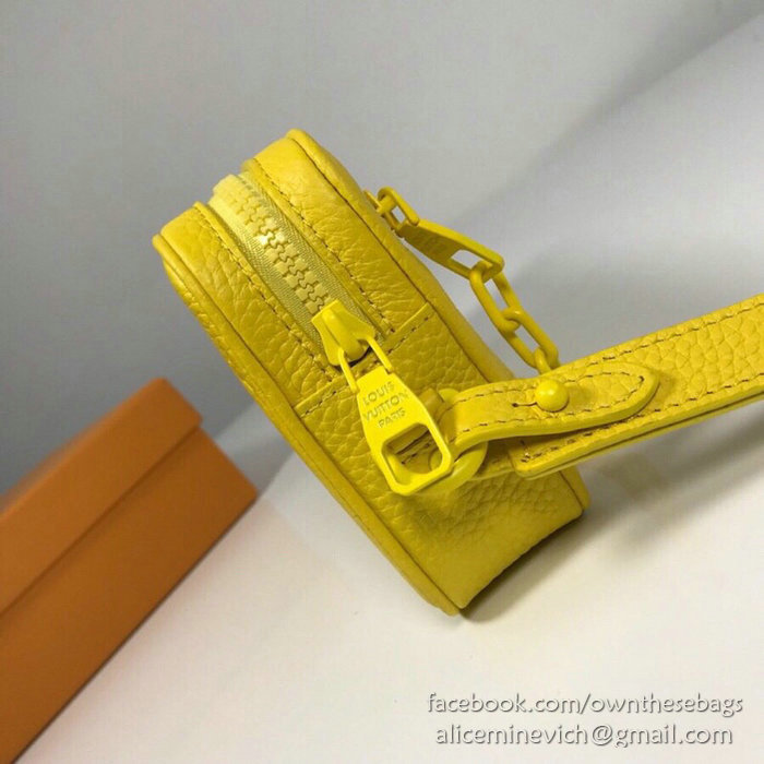 Louis Vuitton Calfskin Clutch Yellow M44458