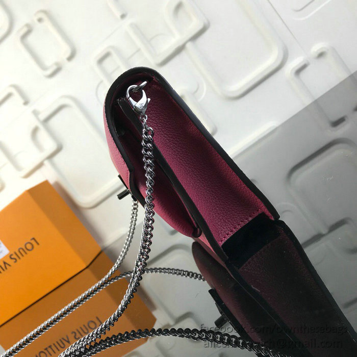 Louis Vuitton Pochette Mylockme Chain Burgundy M63471