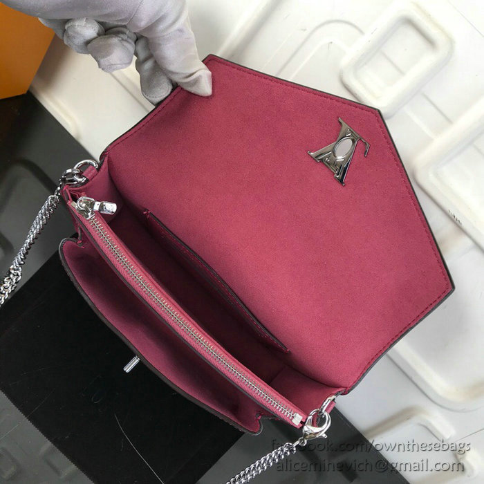 Louis Vuitton Pochette Mylockme Chain Burgundy M63471