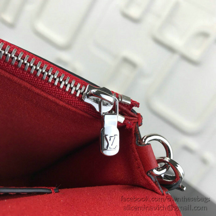 Louis Vuitton Pochette Mylockme Chain Red M63471