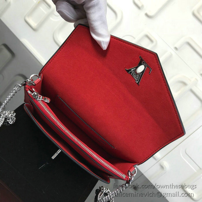 Louis Vuitton Pochette Mylockme Chain Red M63471