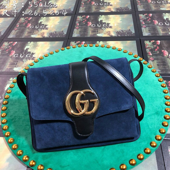 Gucci Arli Medium Shoulder Bag Blue 550126