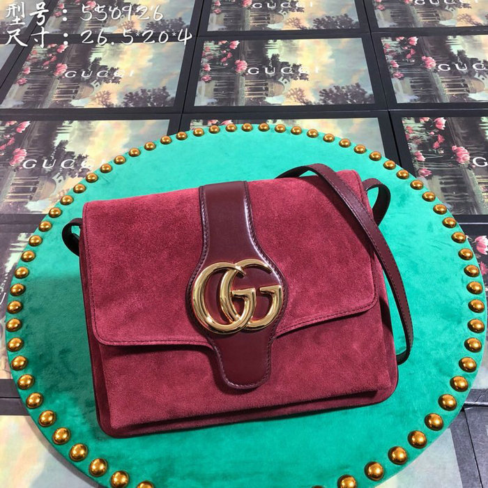 Gucci Arli Medium Shoulder Bag Burgundy 550126