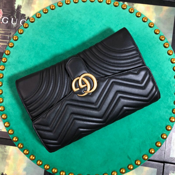 Gucci GG Marmont Clutch Black 498079