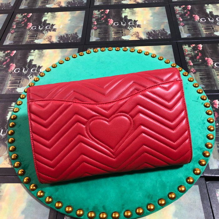 Gucci GG Marmont Clutch Red 498079