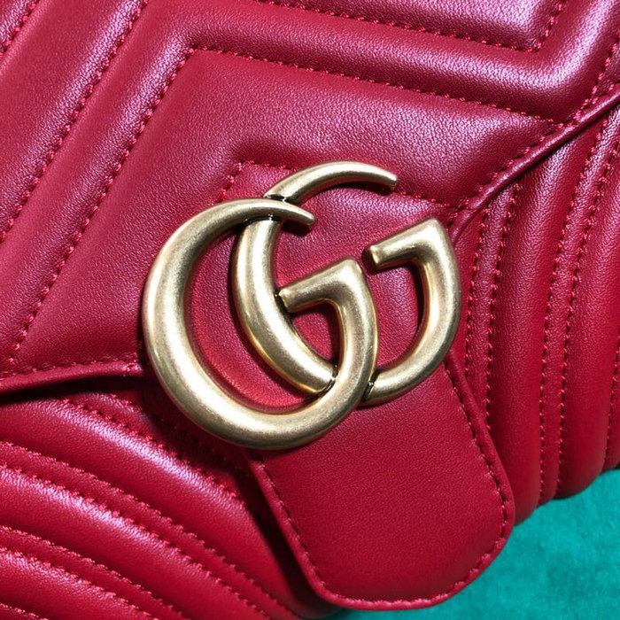 Gucci GG Marmont Clutch Red 498079