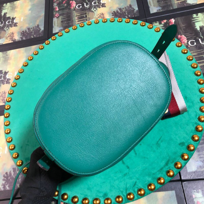 Gucci GG Marmont Leather Bucket Bag Green 476674